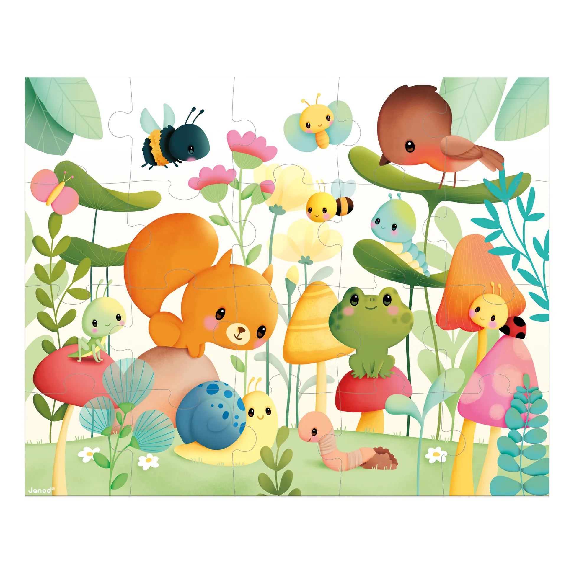 Janod - Gartenfreunde Puzzle - 20 Teile