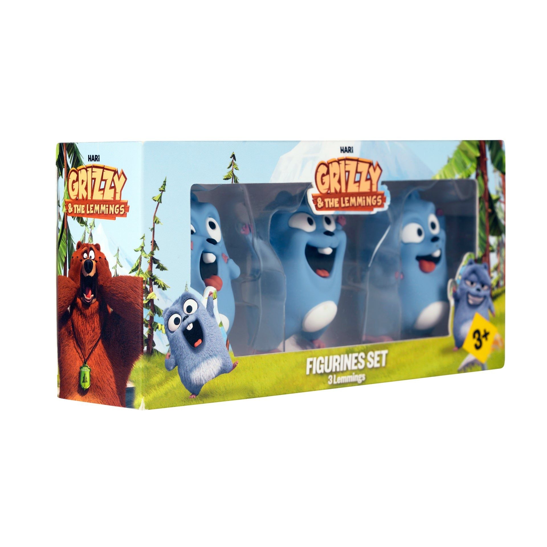 Grizzy und die Lemminge – 3er-Pack Leming-Figurenspielzeug