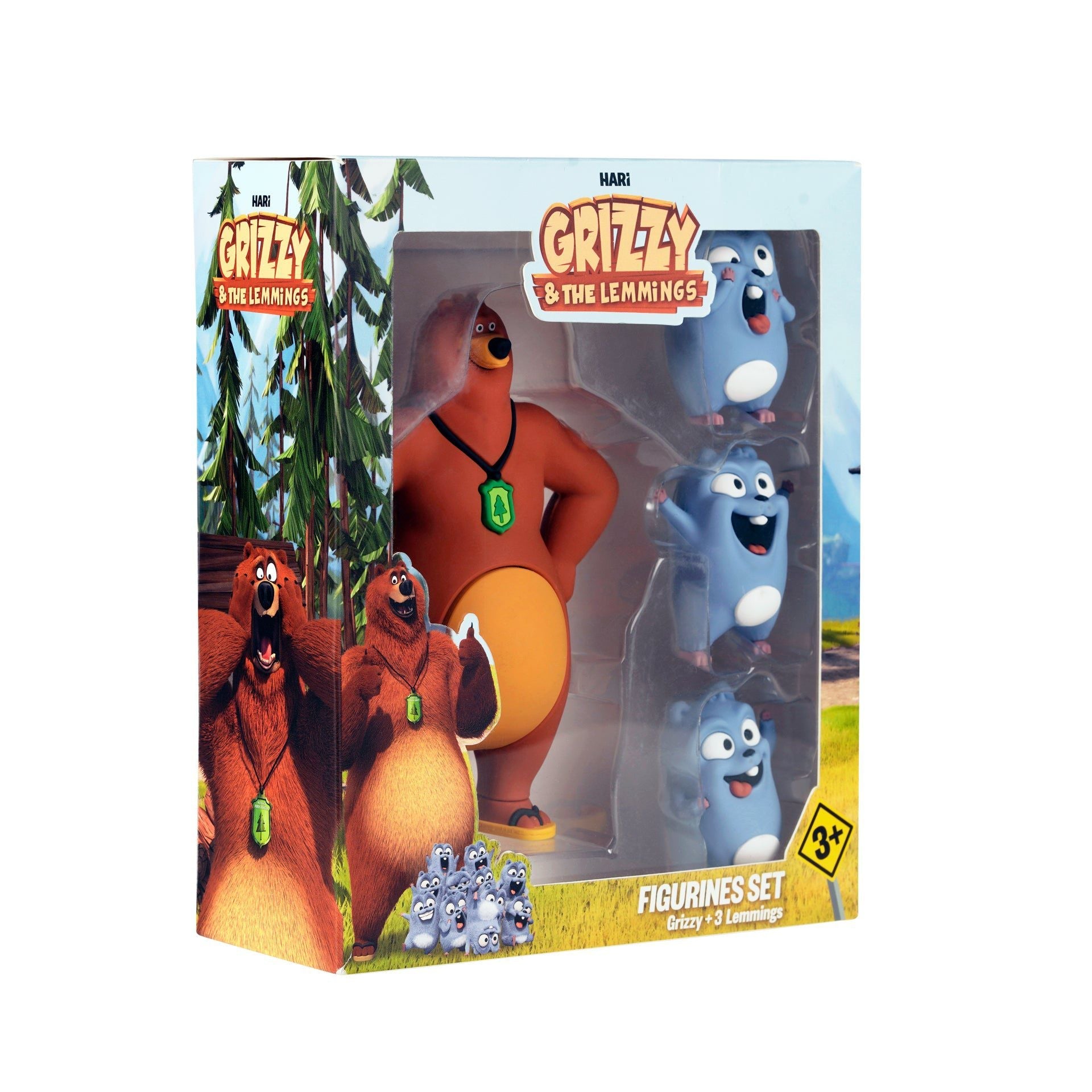 Grizzy und die Lemminge – Set mit 4 Figurenspielzeugen