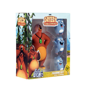 Grizzy und die Lemminge – Set mit 4 Figurenspielzeugen