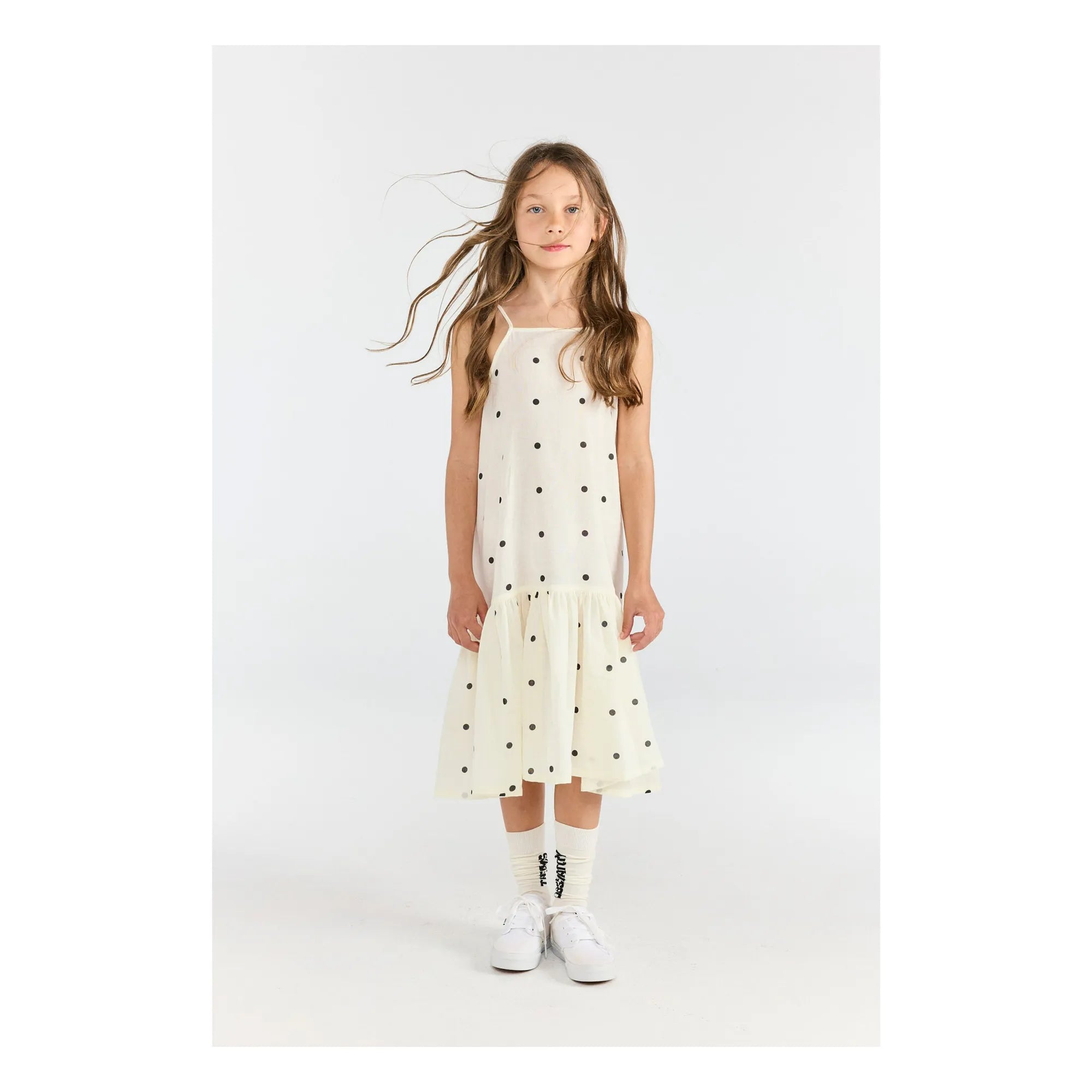 The Animals Observatory - Hummingbird Kleid mit Tupfenmuster | Weiß