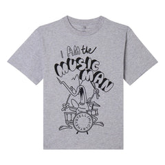 Stella McCartney Kids – T-Shirt „I'm a Music Man“ aus Bio-Baumwolle | Grau