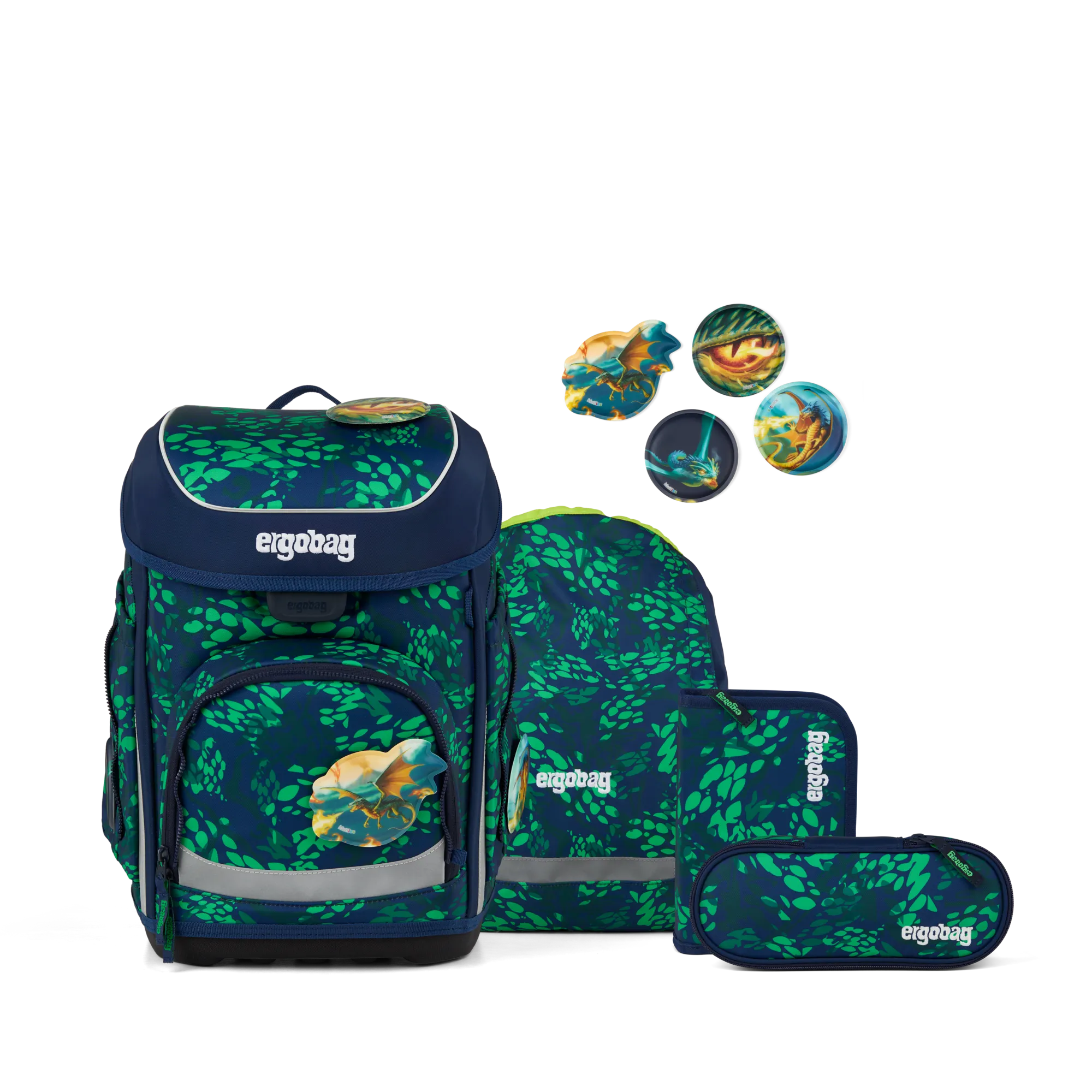 Ergobag - Cubo Okul Çantası Seti Firebear Dragon