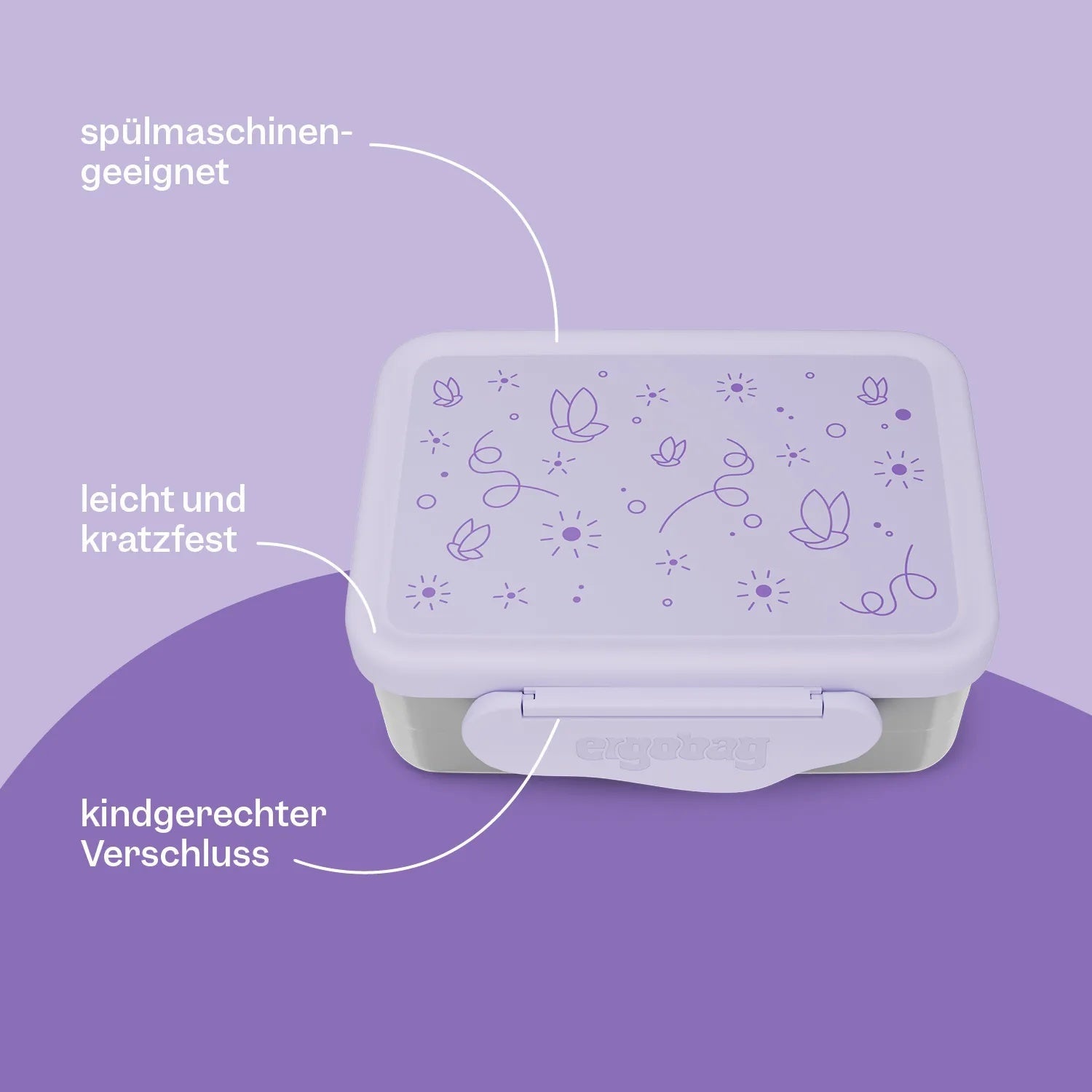 Ergobag - Stainless Steel Beslenme Kutusu Flowers