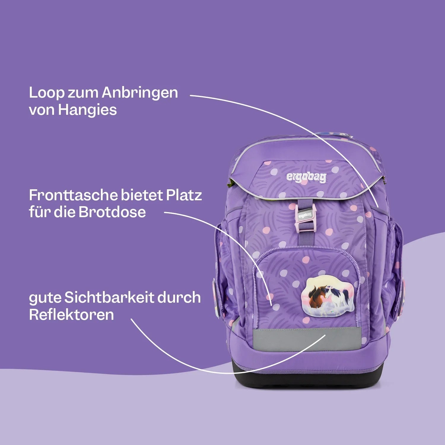 Ergobag - Maxi Okul Çantası Seti Ponybearadise