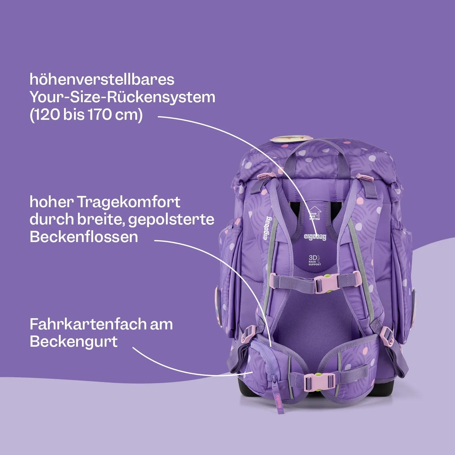 Ergobag - Maxi Okul Çantası Seti Ponybearadise
