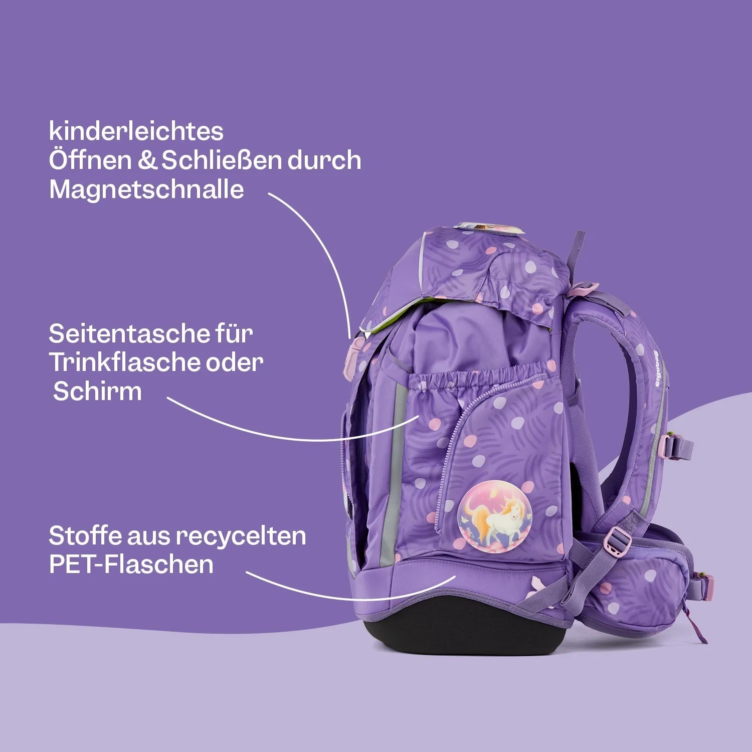 Ergobag - Maxi Okul Çantası Seti Ponybearadise
