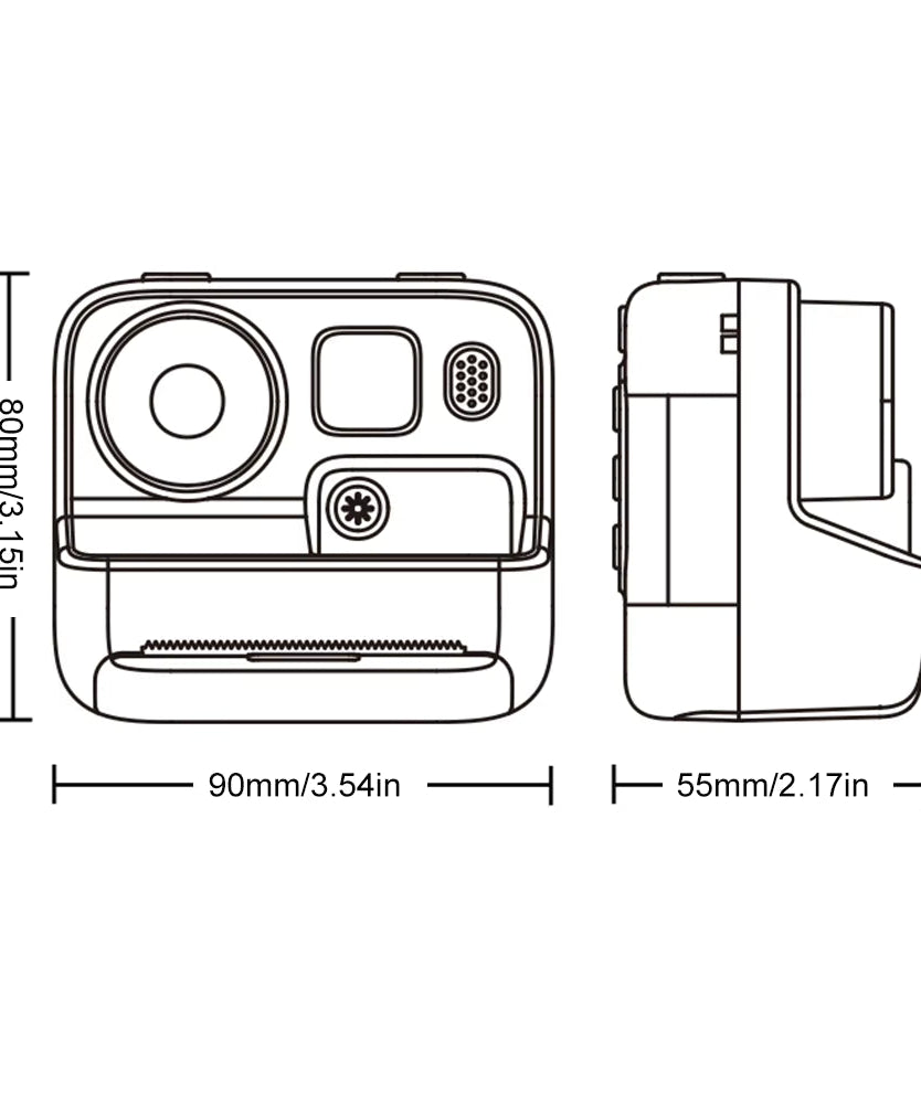 iPixi – Sofortdruck Digitalkamera für Fotos und Videos Rosa