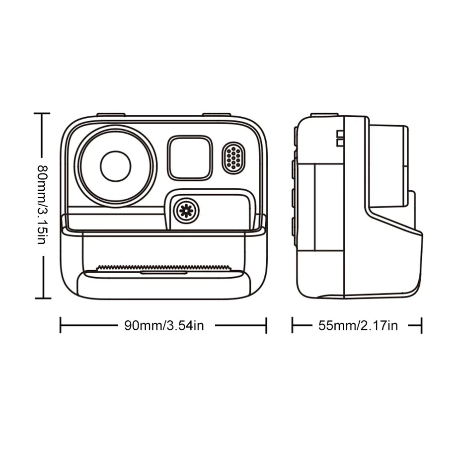 iPixi – Anında Baskı Dijital Fotoğraf ve Video Kamera Turuncu
