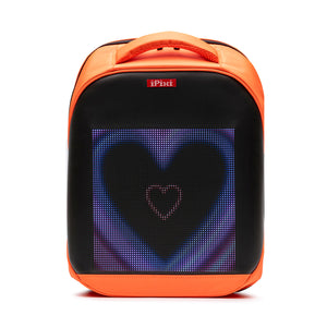 iPixi – Mittlerer oranger Rucksack mit LED-Bildschirm
