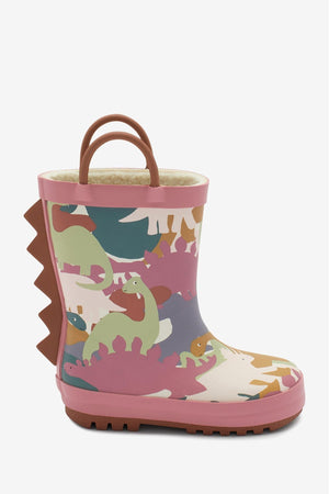 KidyLove - Winter- und Regenstiefel für Kinder mit Dinosauriermuster und Griffen - 26,5 