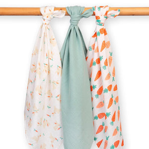 Kite Muslins - Happy Carrot-Muslin Squares-Happy Carrot-One Size | Natural Baby Shower