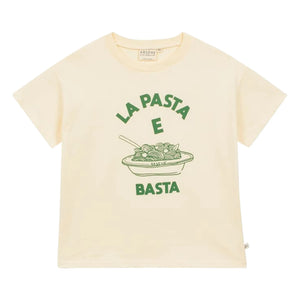 Arsène et Les Pipelettes - T-Shirt aus Bio-Baumwolle La Pasta E Basta | Ecru