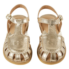 Emile et Ida - Leder Katzen-Sandale | Gold