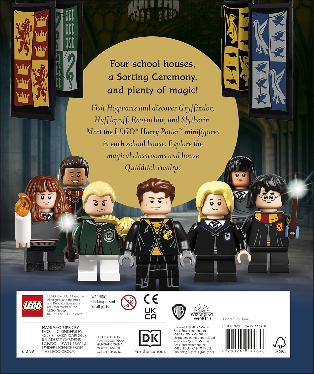 Lego - LEGO Harry Potter Hogwarts-Häuser-Aktivitäts- und Storybook mit Figur und Spielzeugfigur (Englisch)