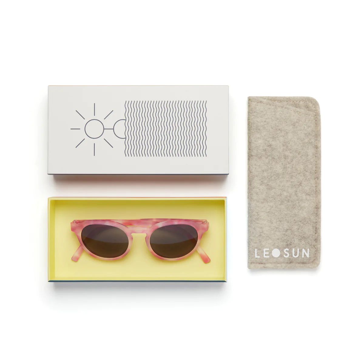 Leosun - Pink Rainbow Polarisierte UV400 Kindersonnenbrille 5-12 Jahre 