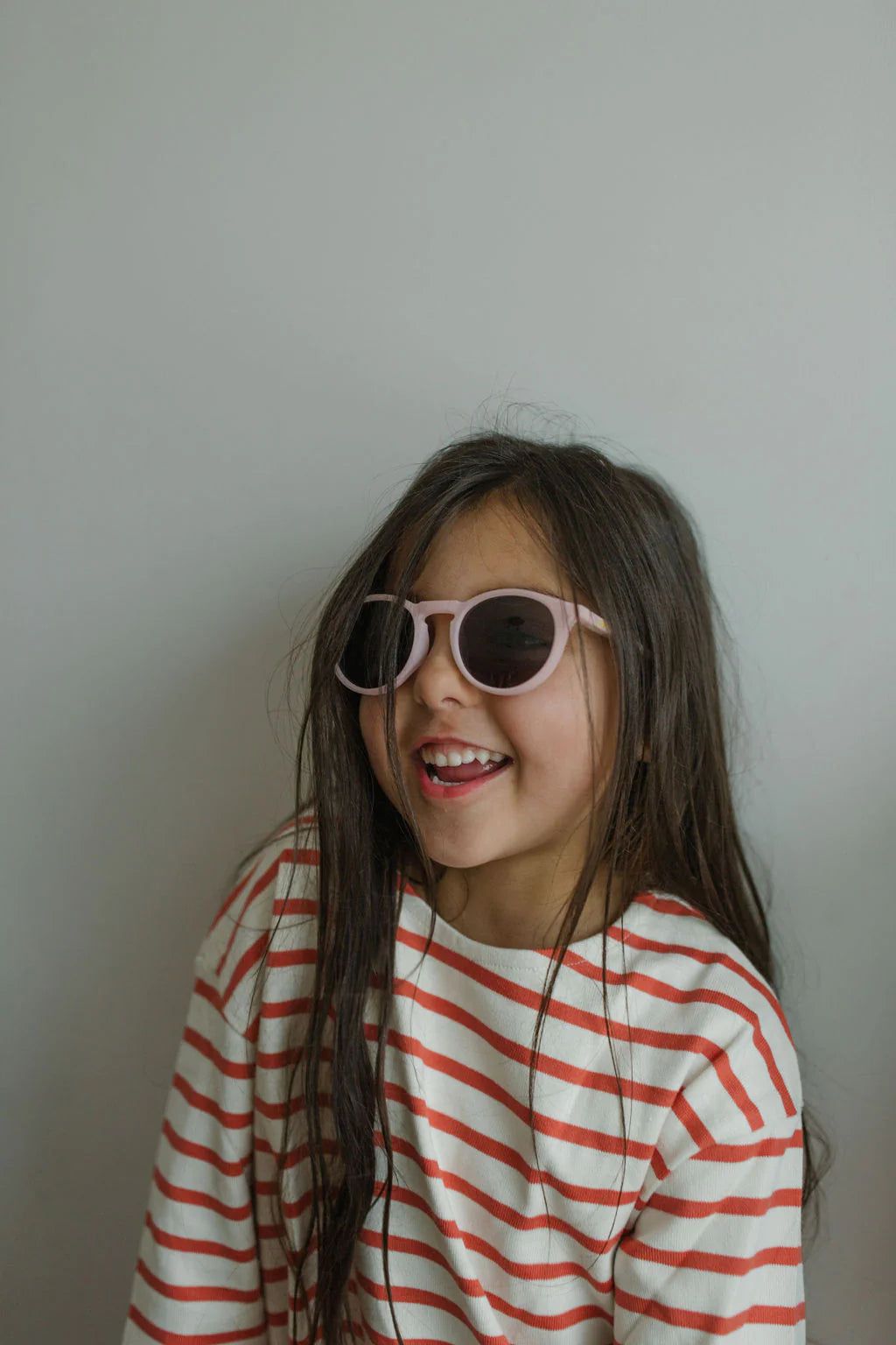Leosun – Zartrosa polarisierte UV400-Kindersonnenbrille 3–8 Jahre 