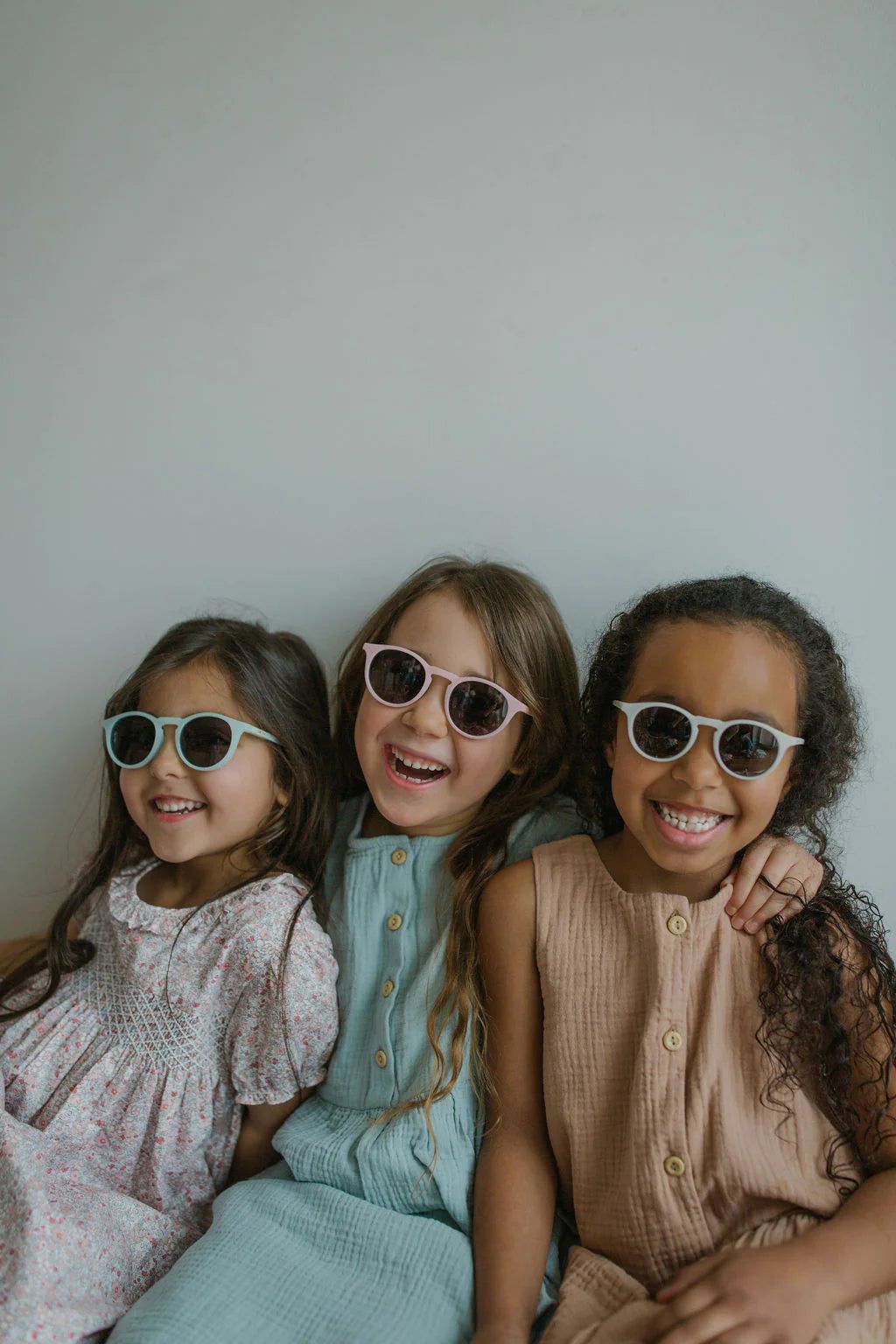 Leosun – Zartrosa polarisierte UV400-Kindersonnenbrille 3–8 Jahre 