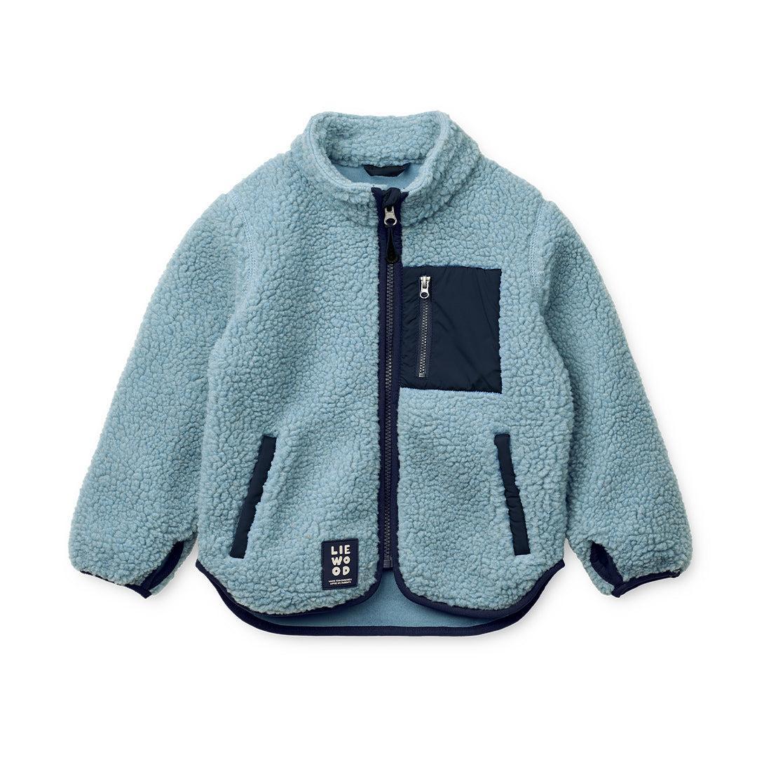 Liewood Nolan Pile Jacket - Beach Blue-Coats-Beach Blue-80 | Natural Baby Shower