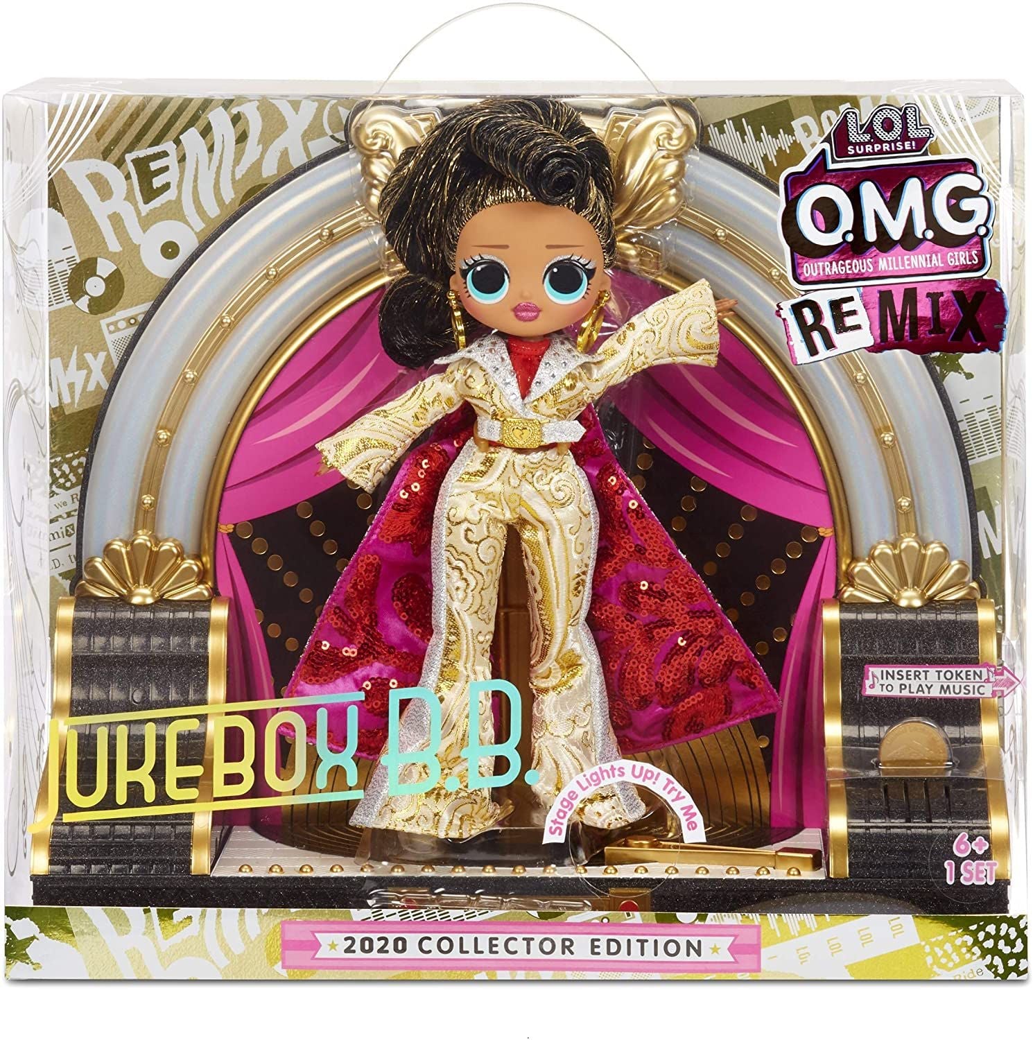 LOL Omg – Remix Jukebox BB Special Collection Puppe mit Spieluhr, Lichtern und Sound