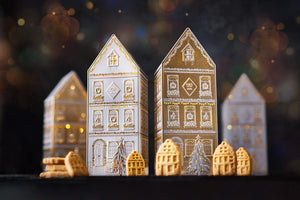 M&S Food Lebkuchenhaus mit Beleuchtung