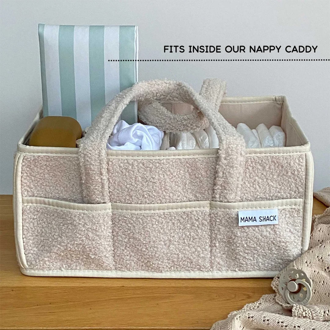 Mama Shack Foldable Travel Mat - Candy Stripe - Sage-Travel Changing Mats-Candy Stripe - Sage- | Natural Baby Shower