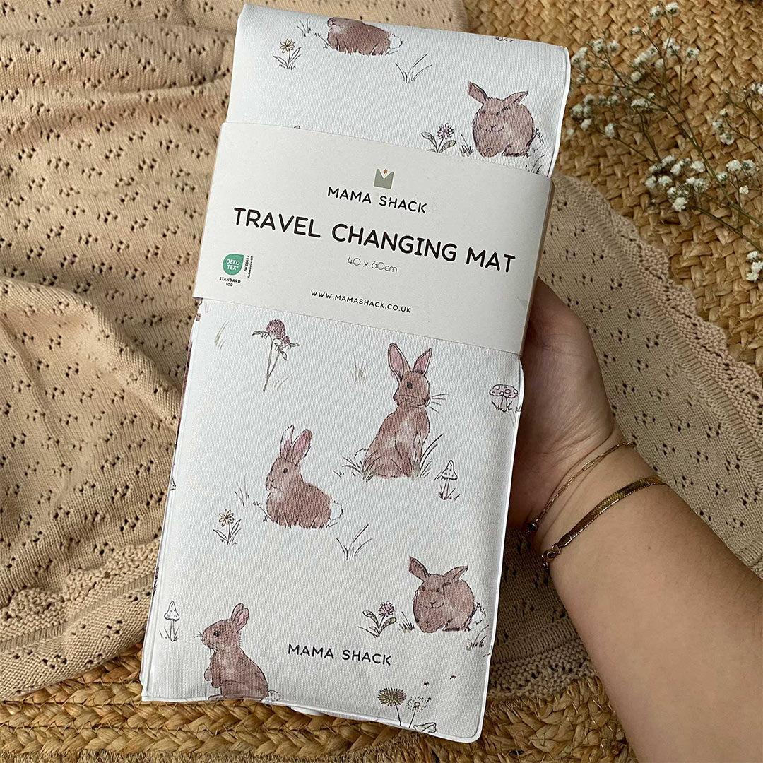 Mama Shack Foldable Travel Mat - Bunnies-Travel Changing Mats-Bunnies- | Natural Baby Shower