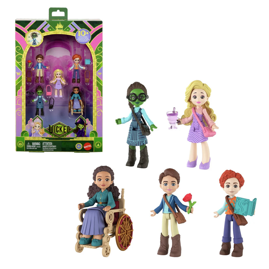 Mattel - Wicked Schüler 5 Figuren Spielzeug und Zubehör Set