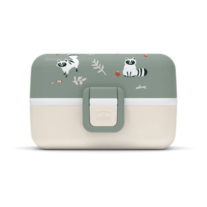 Monbento - MB Tresor anpassbare Kinder Bento Box, 3 Fächer | Grün Ton