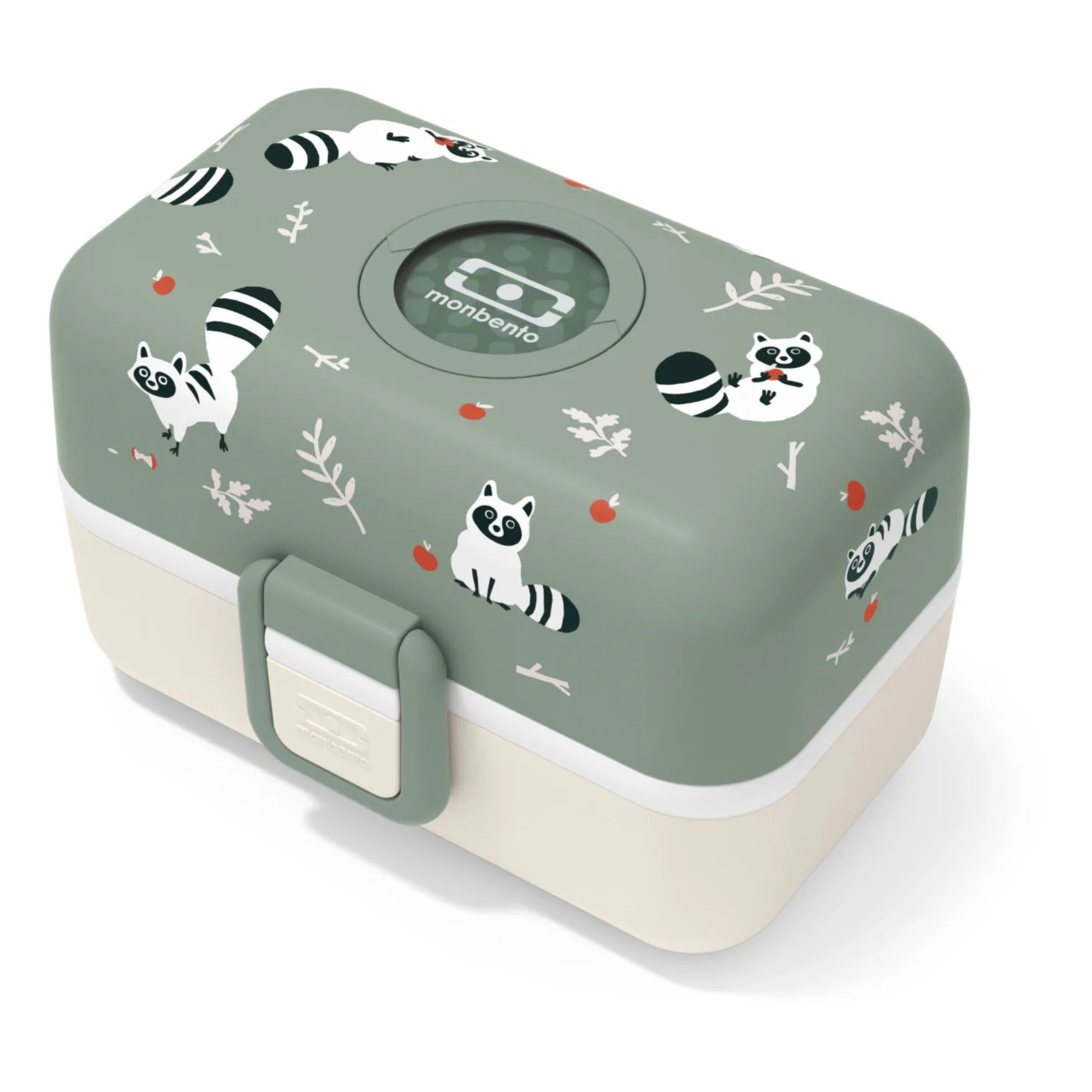 Monbento - MB Tresor anpassbare Kinder Bento Box, 3 Fächer | Grün Ton