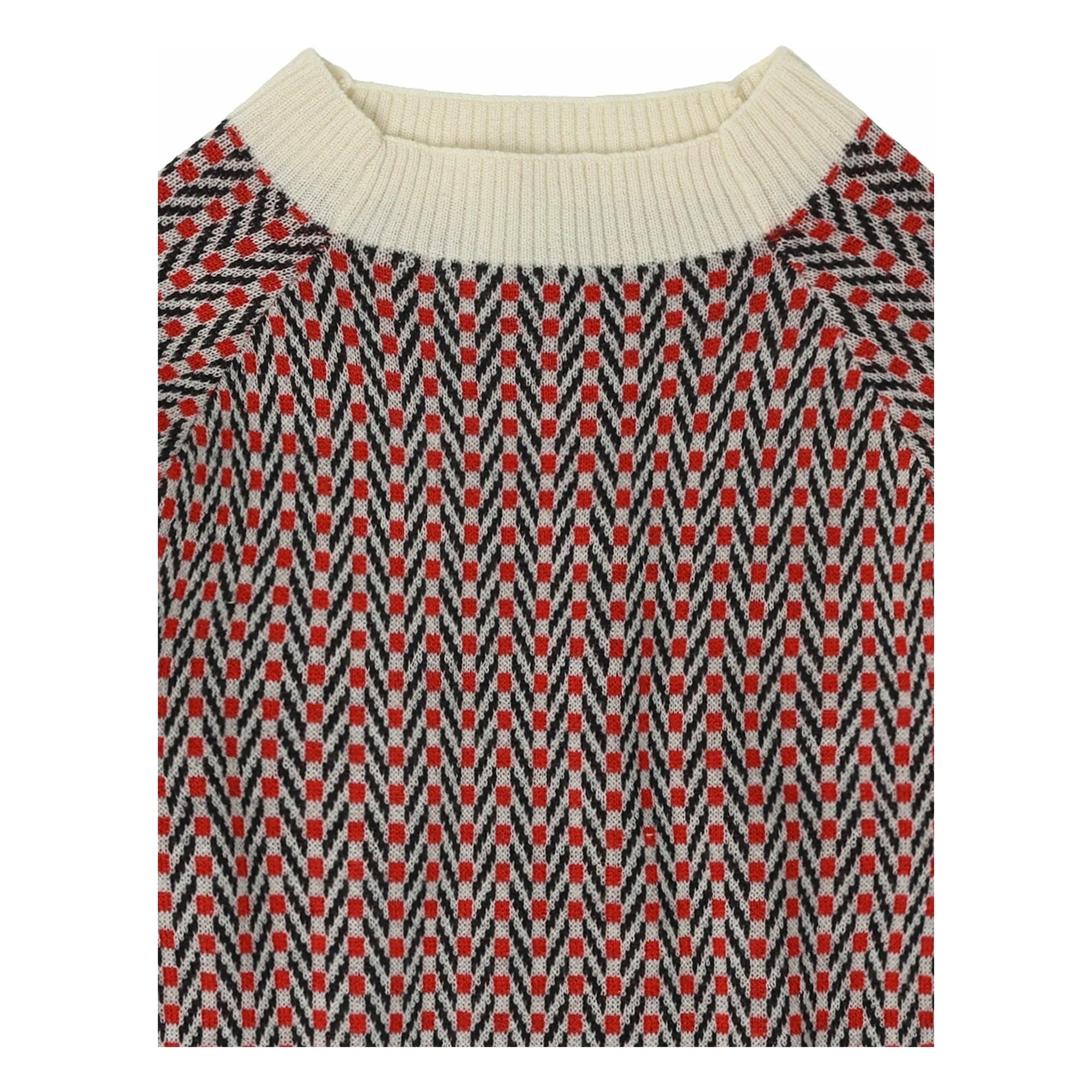 FUB - Merinowolle Fischgrätpullover | Ecru