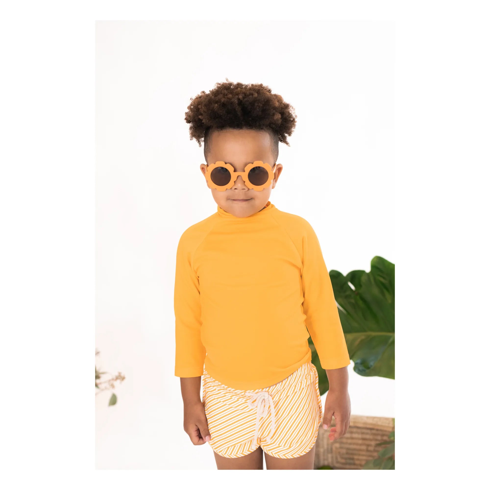 Ina Swim - Mesa Gestreifte Badehose | Orange