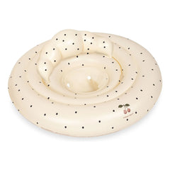 Konges Sløjd - Baby-Schwimmsitz mit marineblauen Punkten | Beige