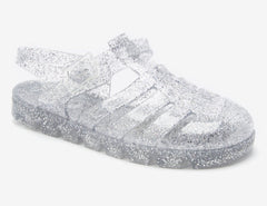 Weiter – Jelly Glitter Silver Sandalen für Kinder – 25,5 