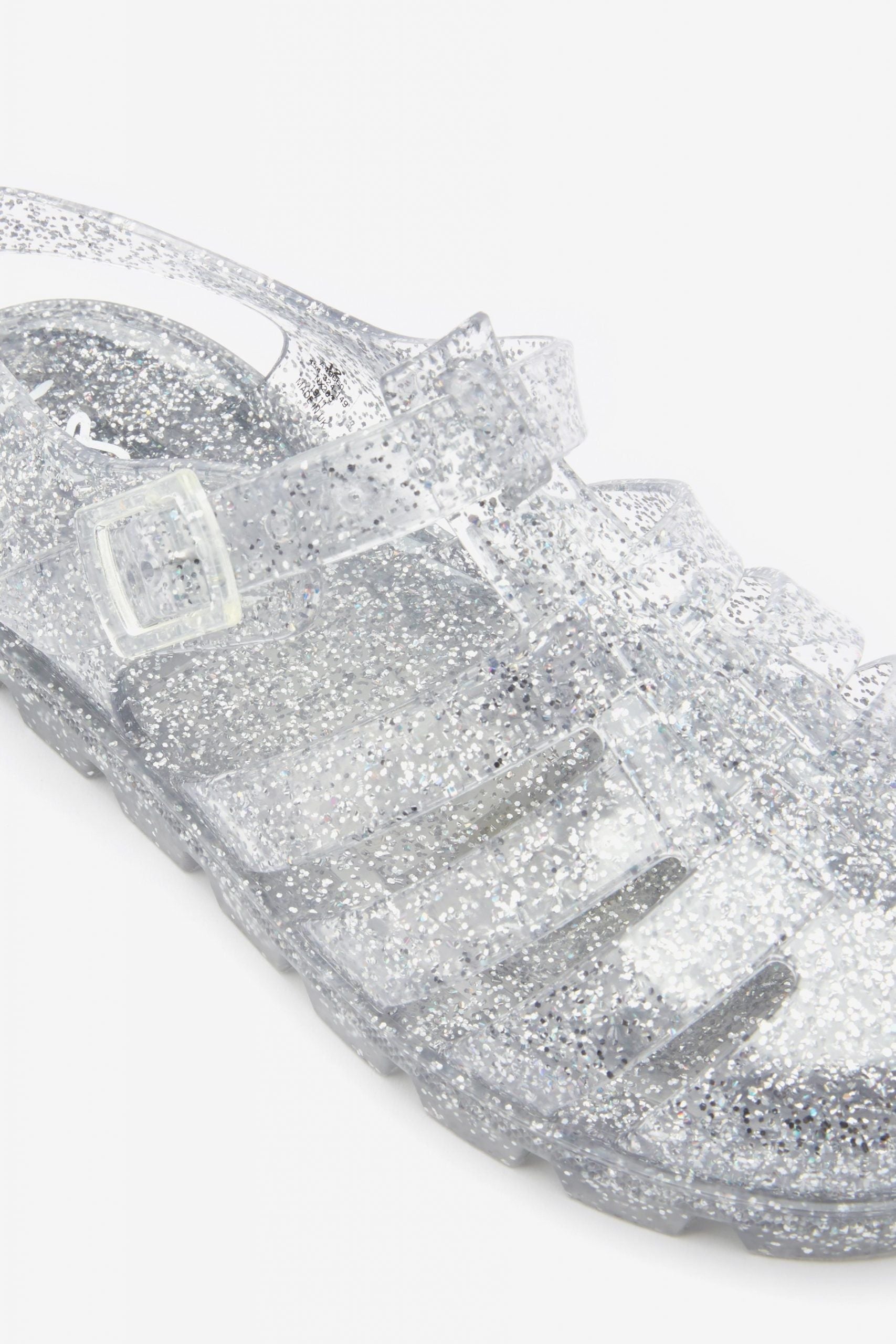 Weiter – Jelly Glitter Silver Sandalen für Kinder – 25,5 