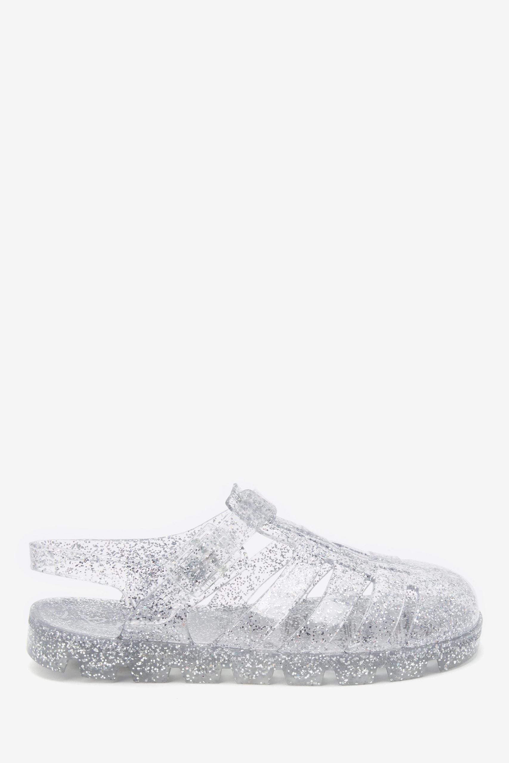 Weiter – Jelly Glitter Silver Sandalen für Kinder – 30,5 