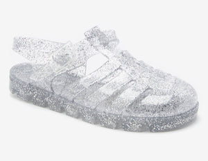 Weiter – Jelly Glitter Silver Sandalen für Kinder – 30,5 