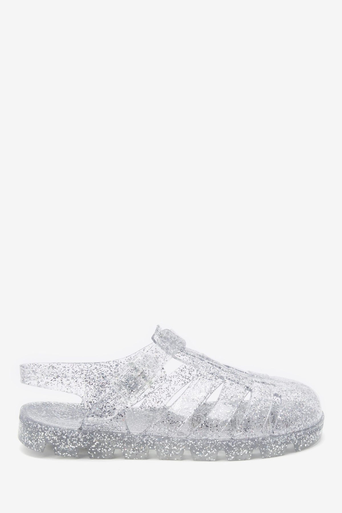 Als nächstes – Jelly Glitter Silver Sandalen für Kinder – 34,5 