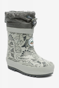 Weiter - Graue Pelz-Dinosaurier-Winterstiefel für Jungen - 33 