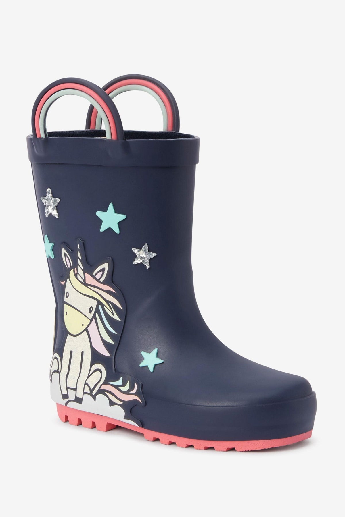 Als nächstes – Marineblaue Einhorn-Winter- und Regenstiefel für Mädchen – 26,5 