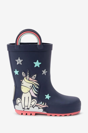Als nächstes – Marineblaue Einhorn-Winter- und Regenstiefel für Mädchen – 28 