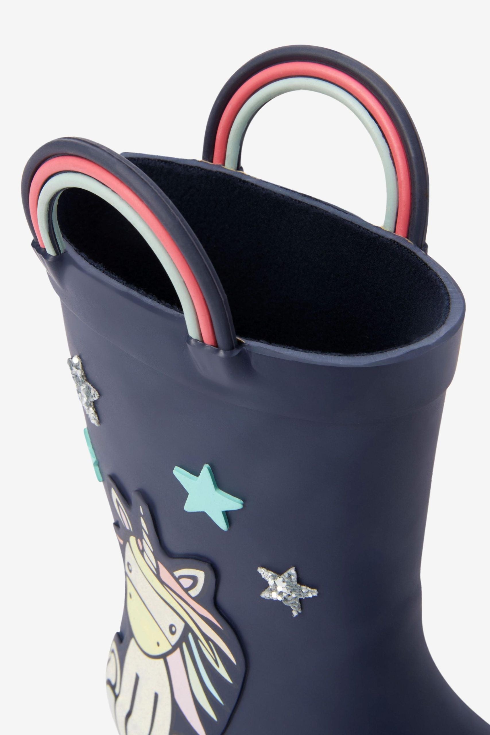 Weiter – Marineblaue Einhorn-Winter- und Regenstiefel für Mädchen – 29 