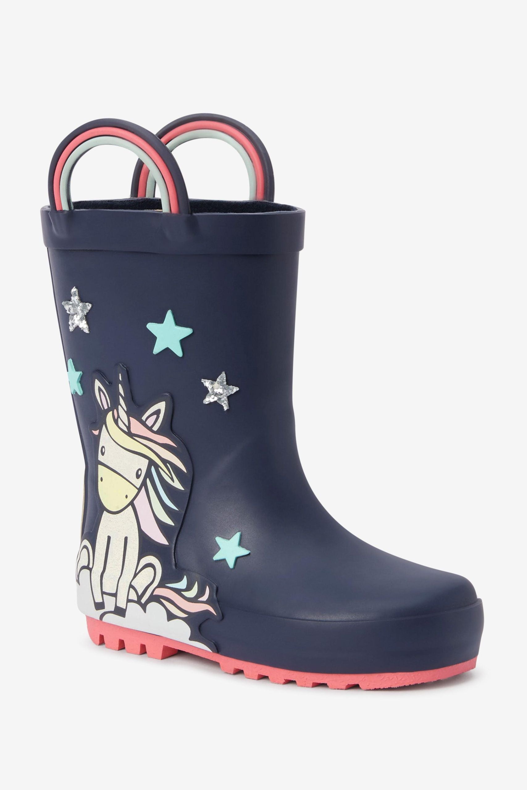 Als nächstes – Marineblaue Einhorn-Winter- und Regenstiefel für Mädchen – 30,5 