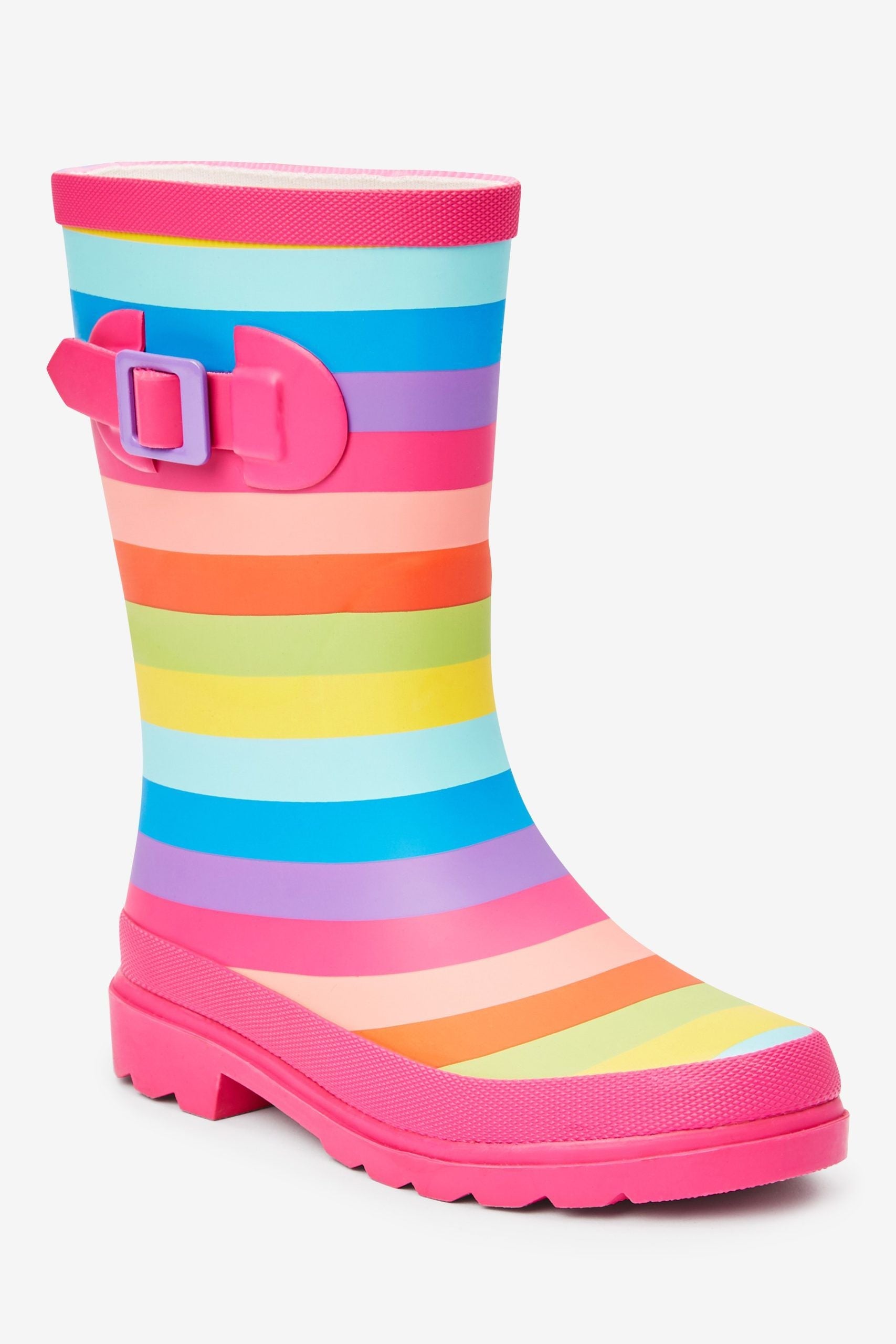 Als nächstes kommen die Fuchsia-Regenstiefel für Mädchen mit Schnalle 