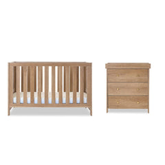 Obaby Nika 2 Piece Room Set - Oak-Nursery Sets-Oak-One Size | Natural Baby Shower