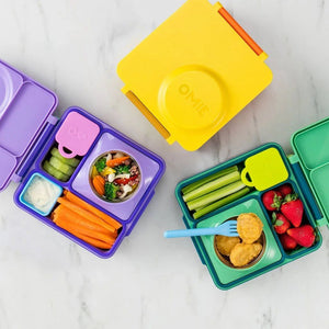 OmieBox Bento Box Innenfächer 2er-Set Rot und Gelb