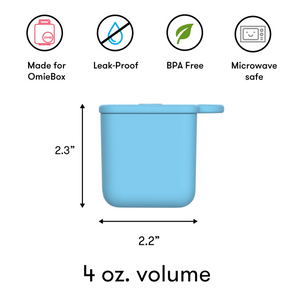 Omiebox - Bento Box Innenbehälter 2er Set Blau/Grün