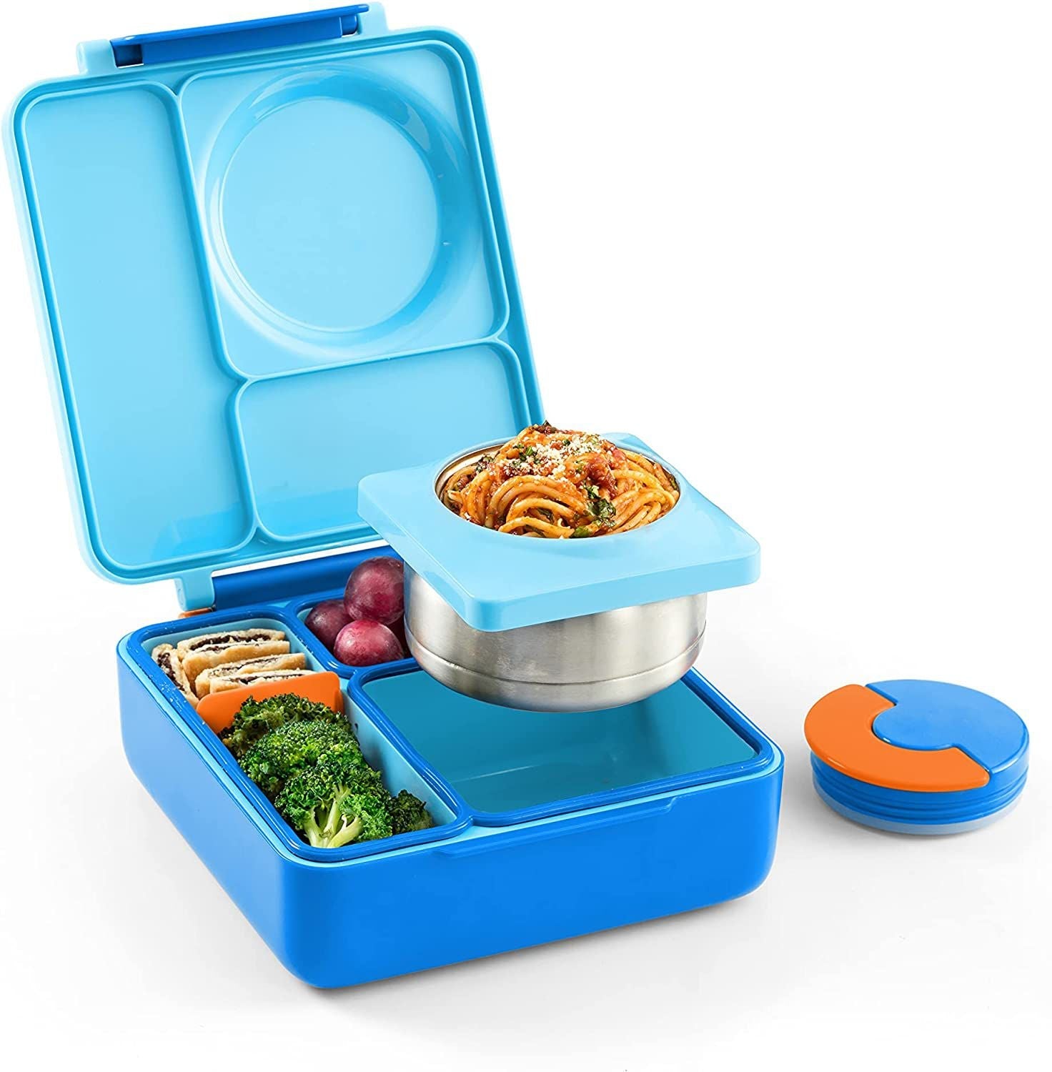 OmieBox - Isolierte blaue Bento-Lunchbox