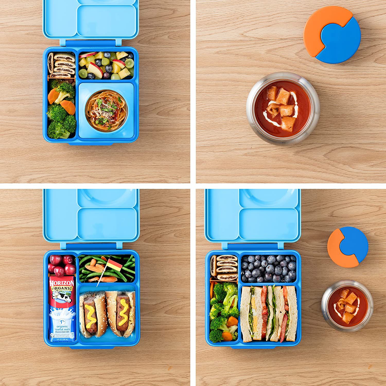 OmieBox - Isolierte blaue Bento-Lunchbox
