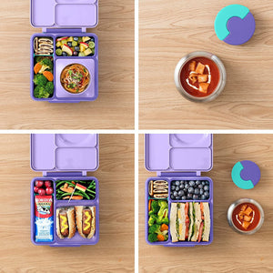 OmieBox Thermoisolierte lila Bento-Lunchbox